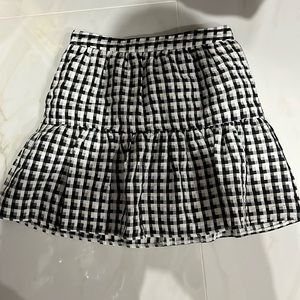 Topshop white and black gingham mini skirt. In excellent condition. Once worn.